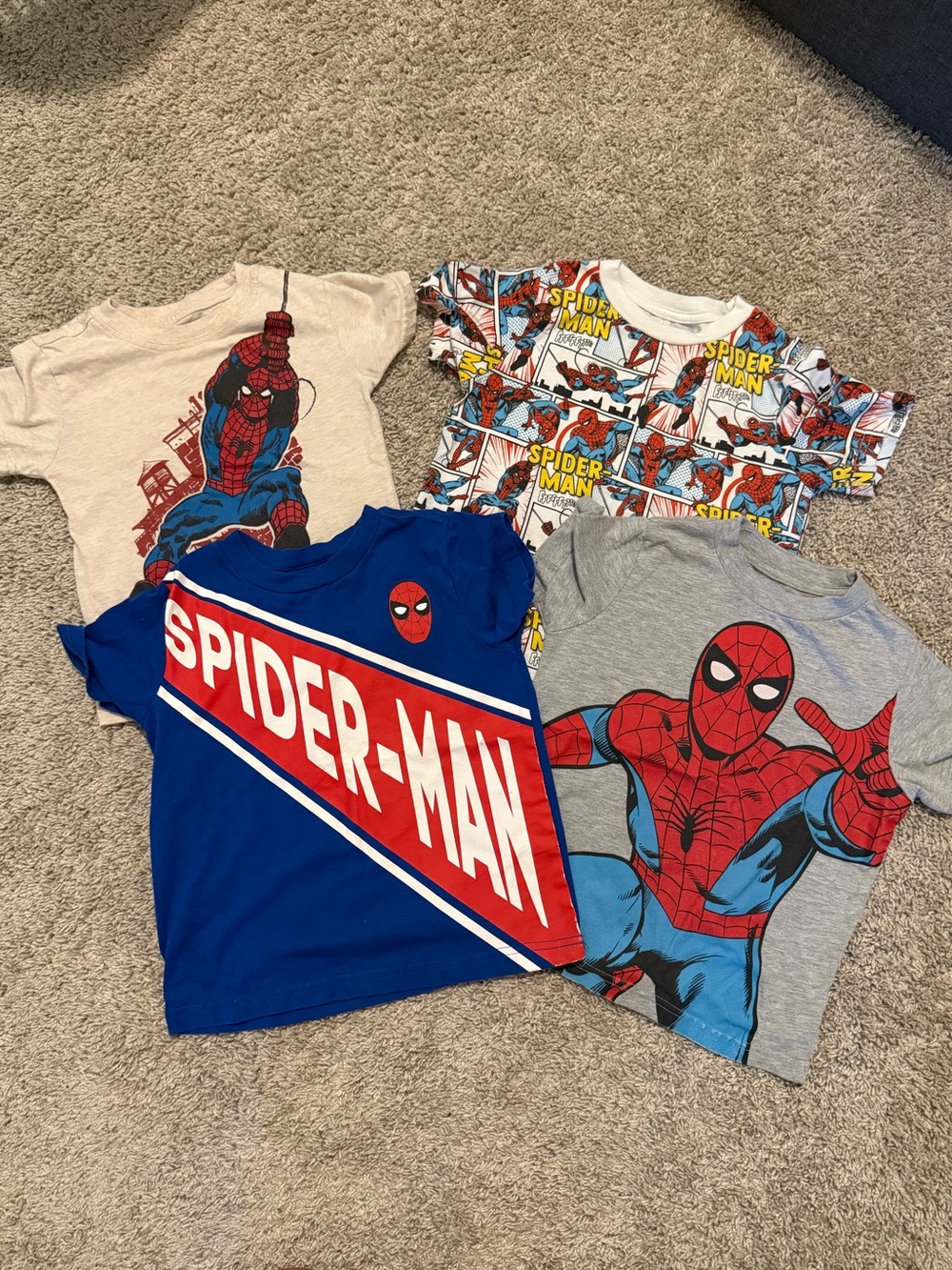 Marvel Blue & Red Spider-Man Graphic T-Shirts Size 4T